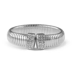 Tarnish FreeStainless Steel Rhinestone Statement Open Bangle